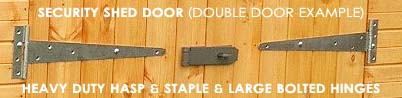 security door hinge and padlock protector