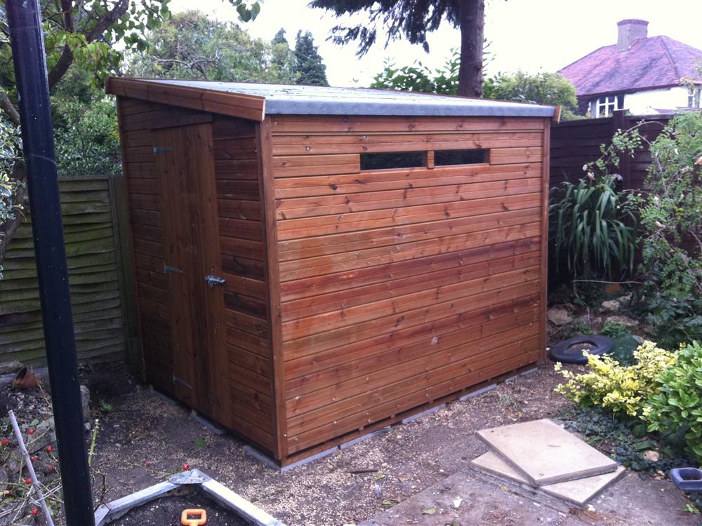 8x6 Pent-G Tanalised wood Security shed.