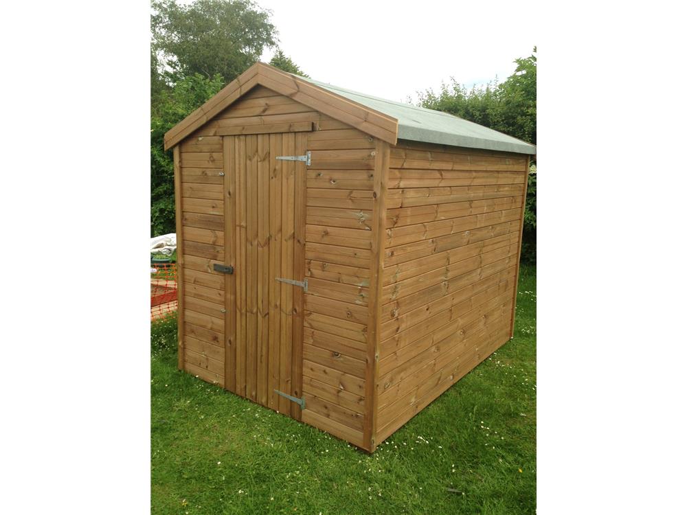 8x6 S1 Standard wood Garden shed. With extra wide double doors