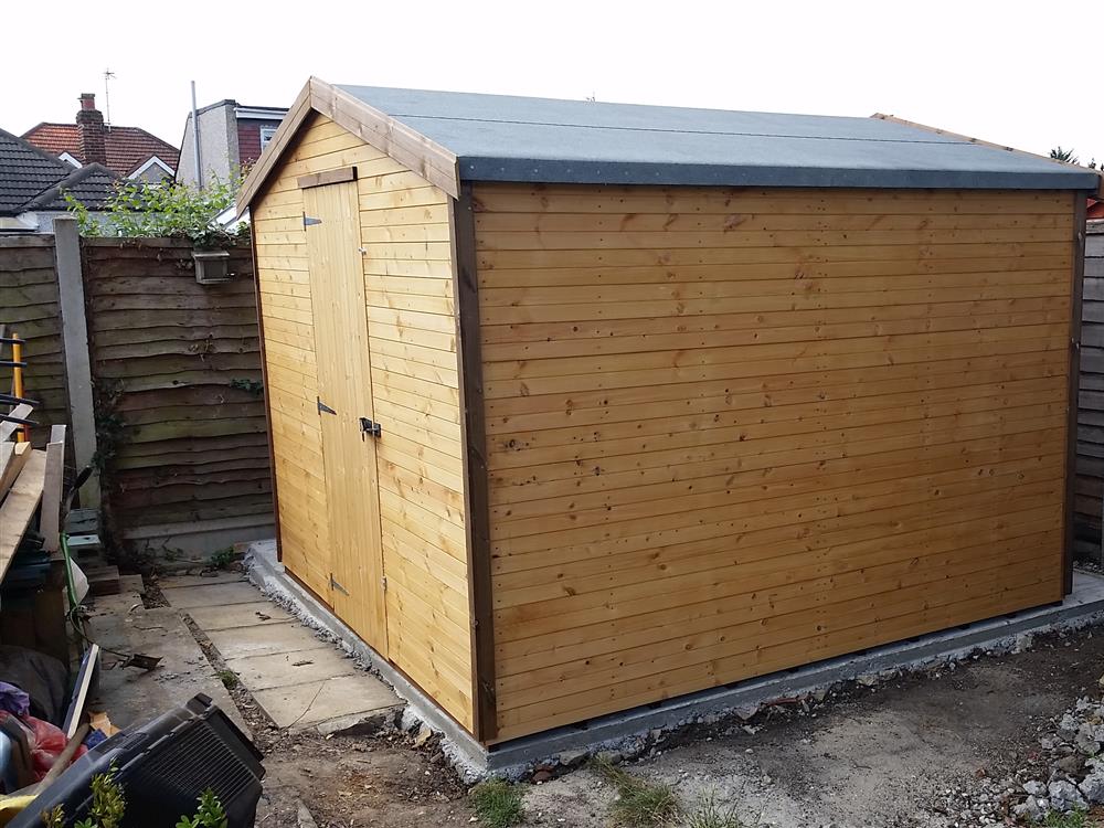 8x7 Apex Standard wood Garden shed. No windows