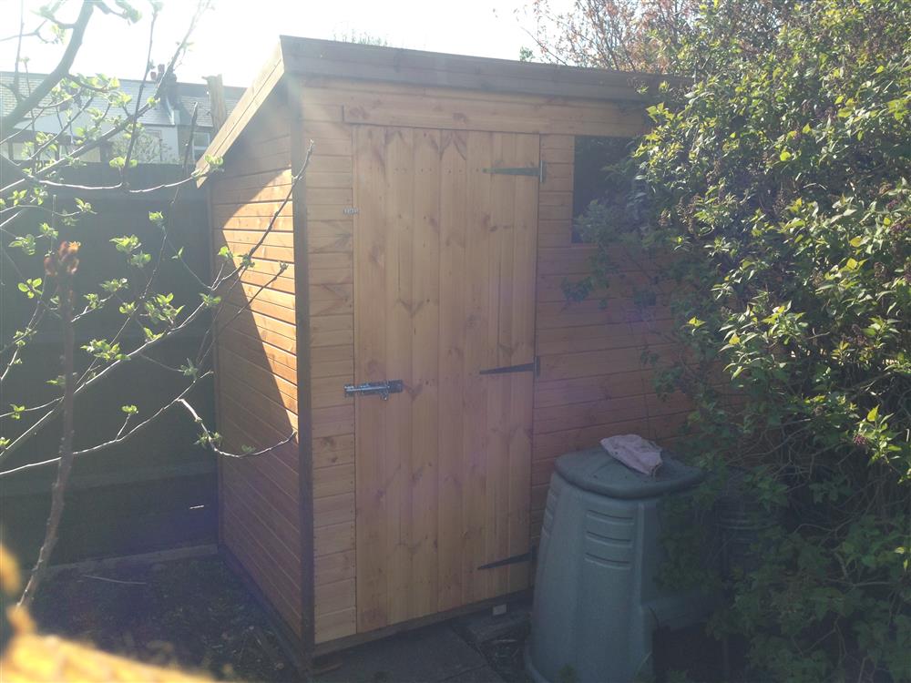 8x4 Pent-A Standard wood Garden shed.