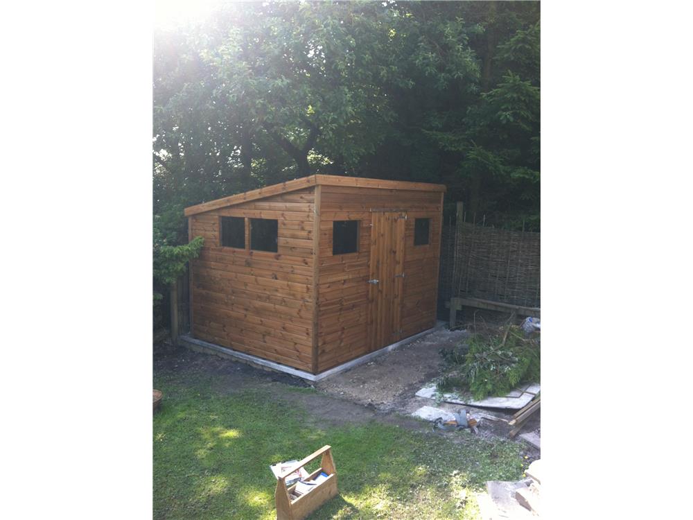 10x8 Pent-C Tanalised wood Garden shed.