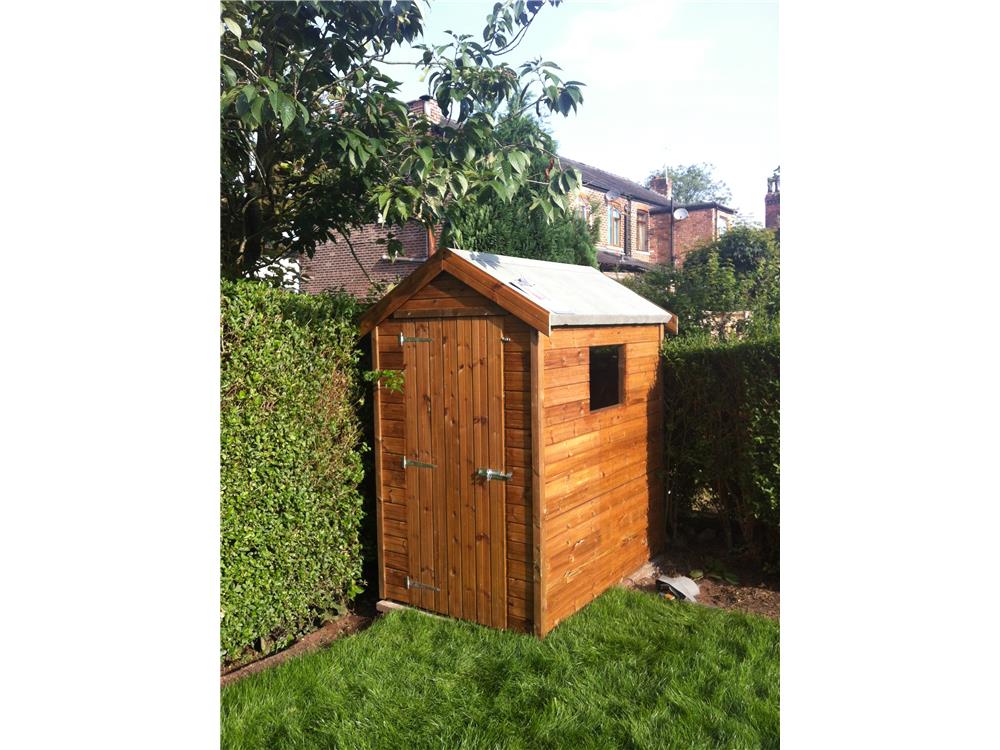 6x4 Pent-B Tanalised wood Garden shed.