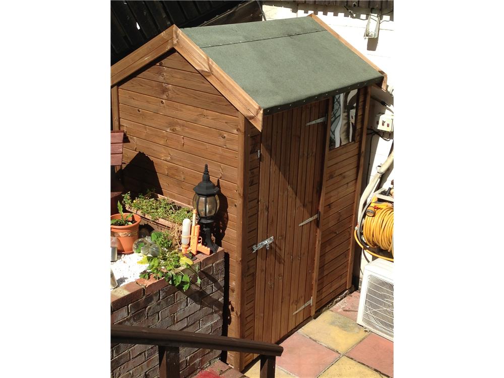 6x4 HiPex-A Standard wood Garden shed. Window Box