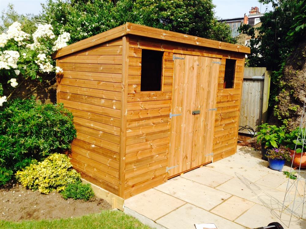 10x5 Pent-C Tanalised wood Garden shed.