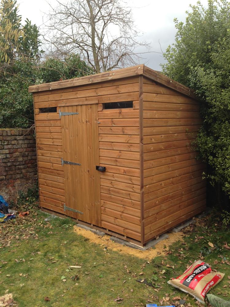 8x6 Pent-C Tanalised wood Security shed.