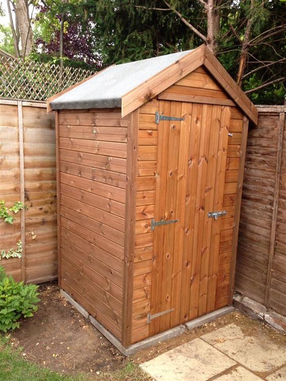 4x4 Apex Tanalised wood Garden shed.