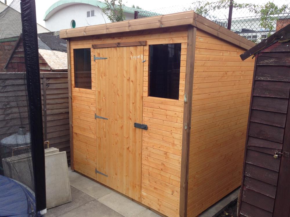 7x7 Pent-C Standard wood Garden shed.