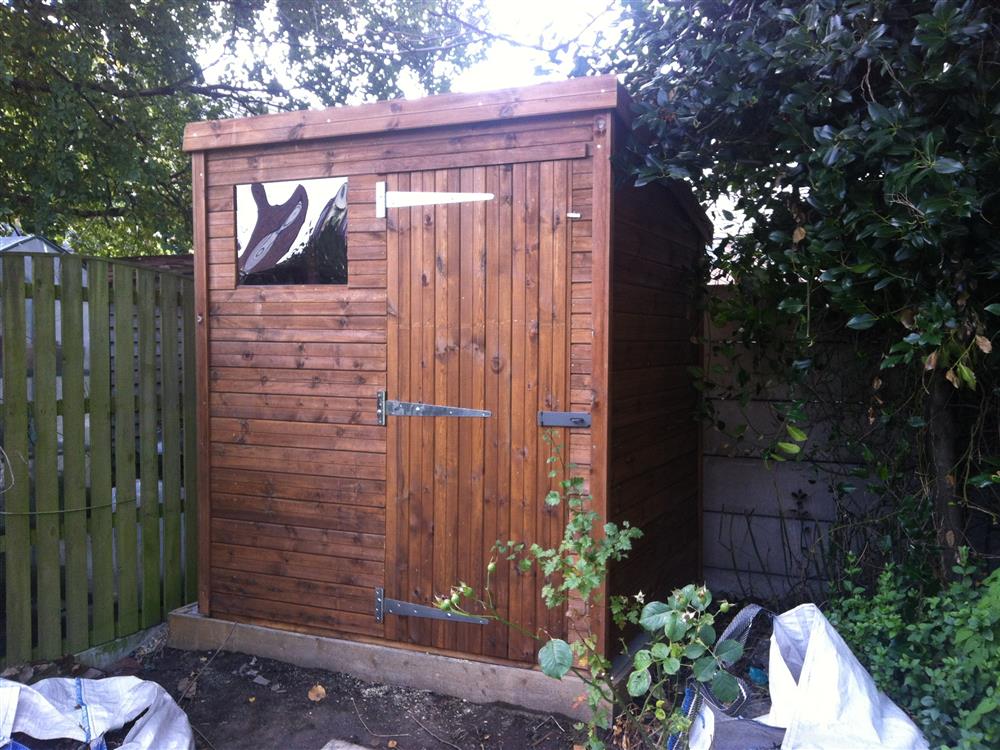 6x5 Pent-B Tanalised wood Security shed.