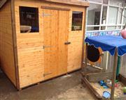 7x5 Pent-C Standard wood Security shed.