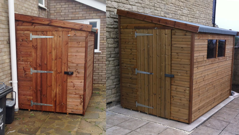 All our lean to sheds come with free delivery and free fitting.