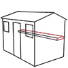 Long side of Shed